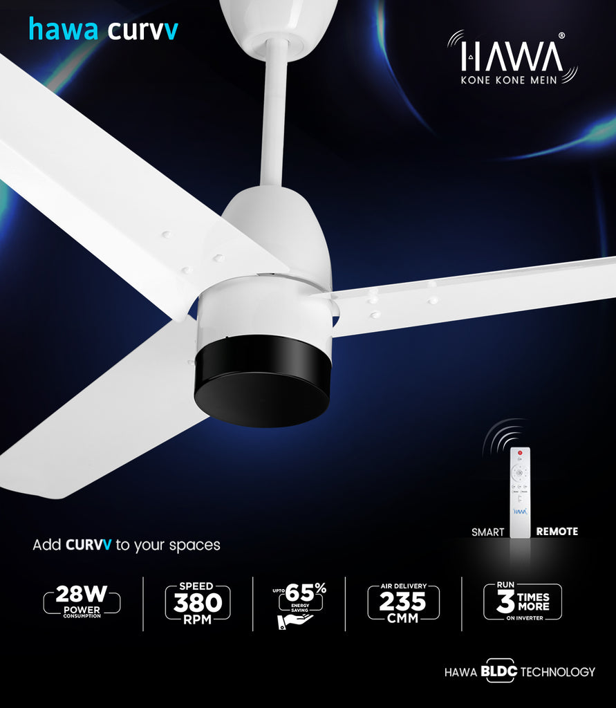 Curvv Energy Efficient Ceiling Fan With